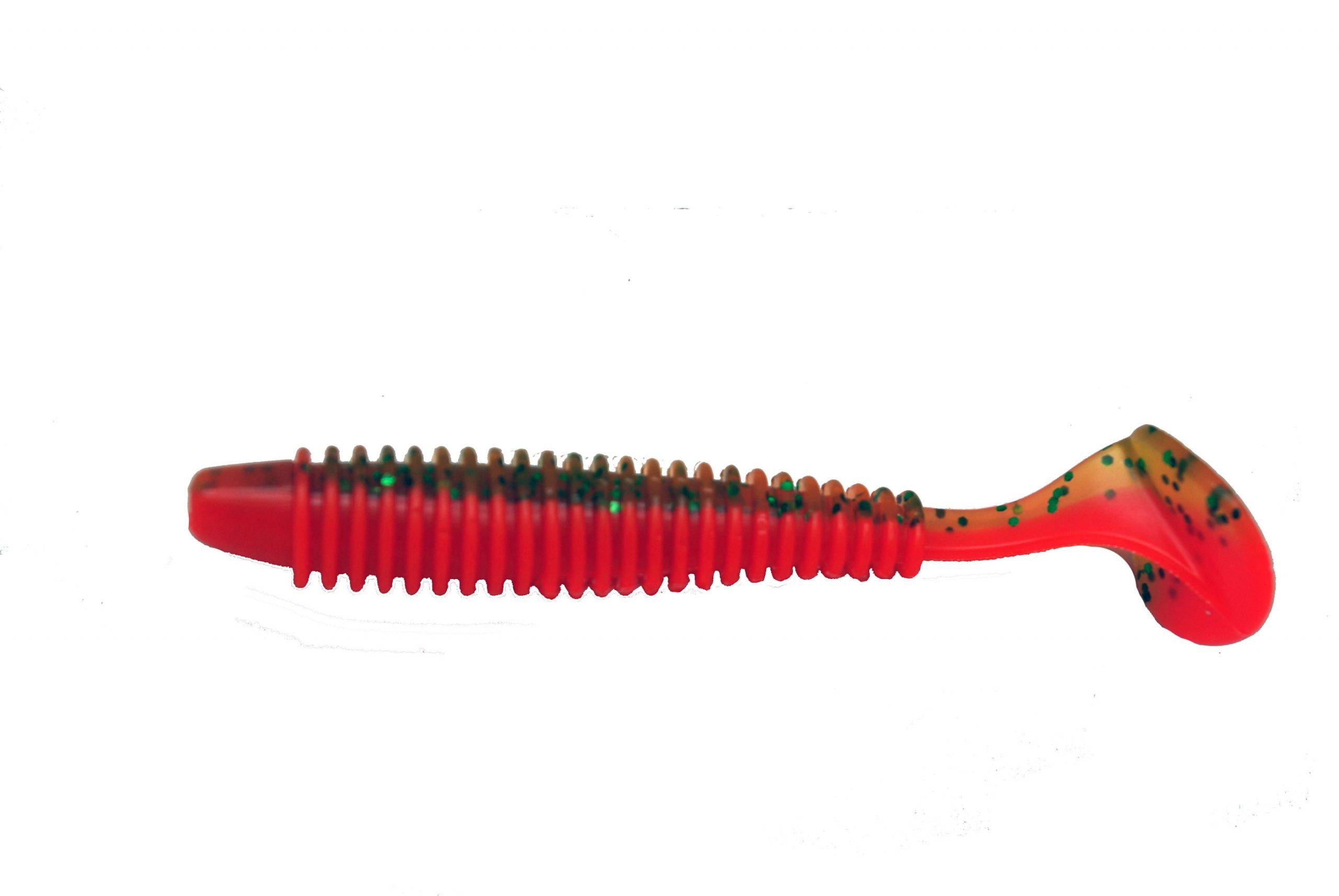 Jigg-Bar Fladen Ribbed Shad 10cm Grön/Orange