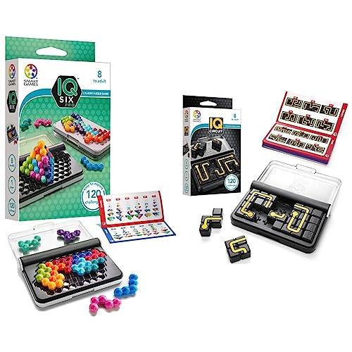 smart games - IQ Six Pro, Puzzle Game with 120 Challenges, 3 Playing Modes, 8+ Years & - IQ Circuit, Puzzle Game with 120 Challenges, 8+ Years