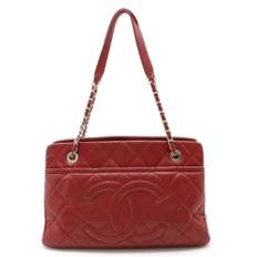 Chanel Vintage, Pre-owned, Dame, Rød, ONE SIZE, Uld, Pre-owned Laeder totes