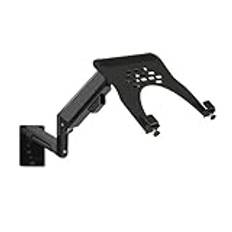 Bildskärmsstativ väggmonterad aluminium gasfjäder full rörelse arm med laptopfack passar max 32 tums skärmar och 10 17 tums bärbar dator rymmer upp till 20 pund