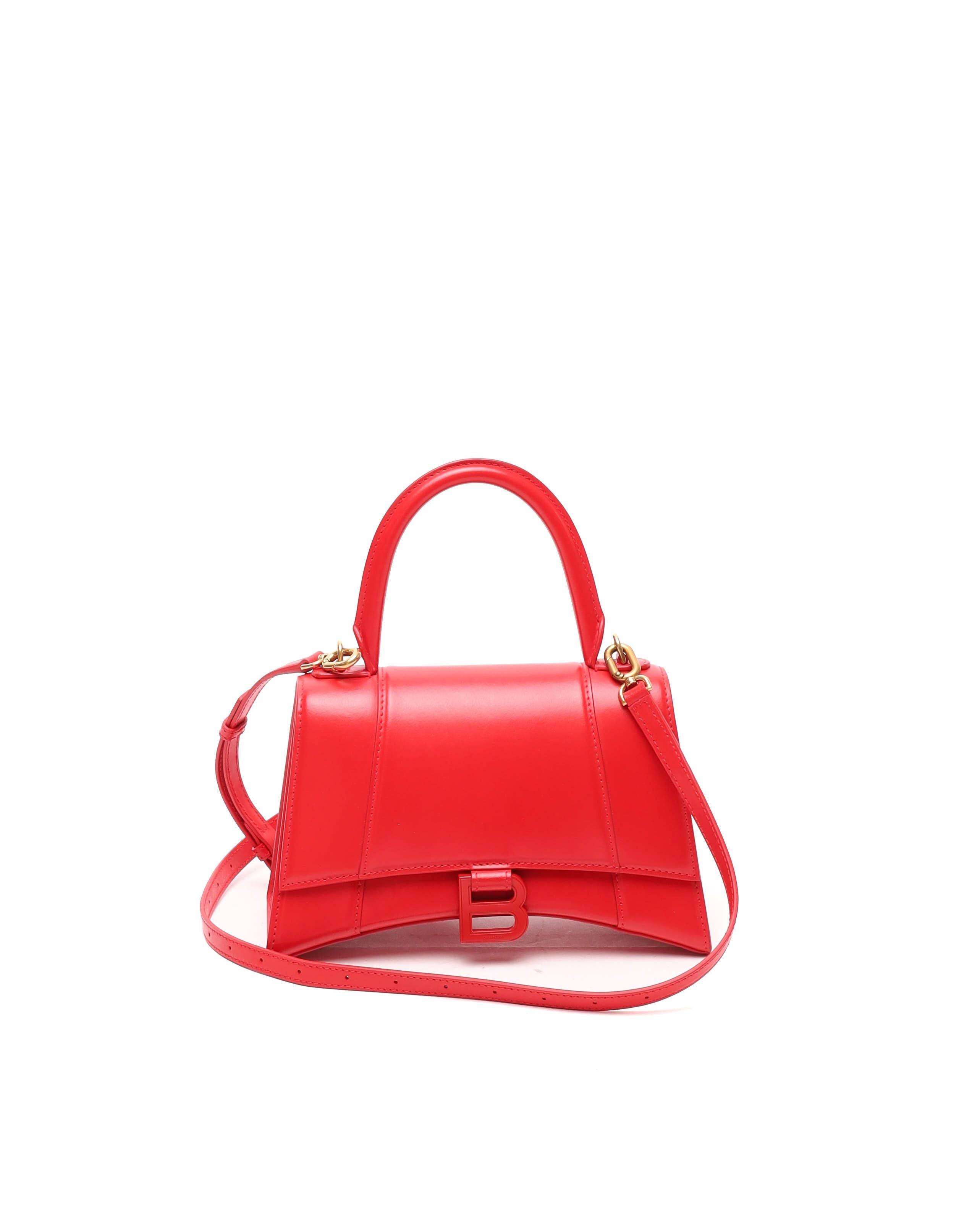 Balenciaga Hourglass Small Top Handle Bag - Red - One Size