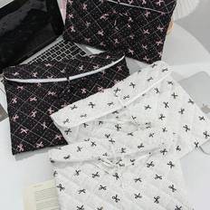 1 st svartvit quiltad rombisk laptopväska, passar 13", 15" laptopväska, rosettmönster, surfplatta, bärbar laptopväska, skyddande väska, surfplatta, ha - Multifärgad (Svart 15 tum,Svart 13 tum,Vit 15 tum,Vit 13 tum,Svart 13 tum + 15 tum,Vit 33 cm + 40 cm)
