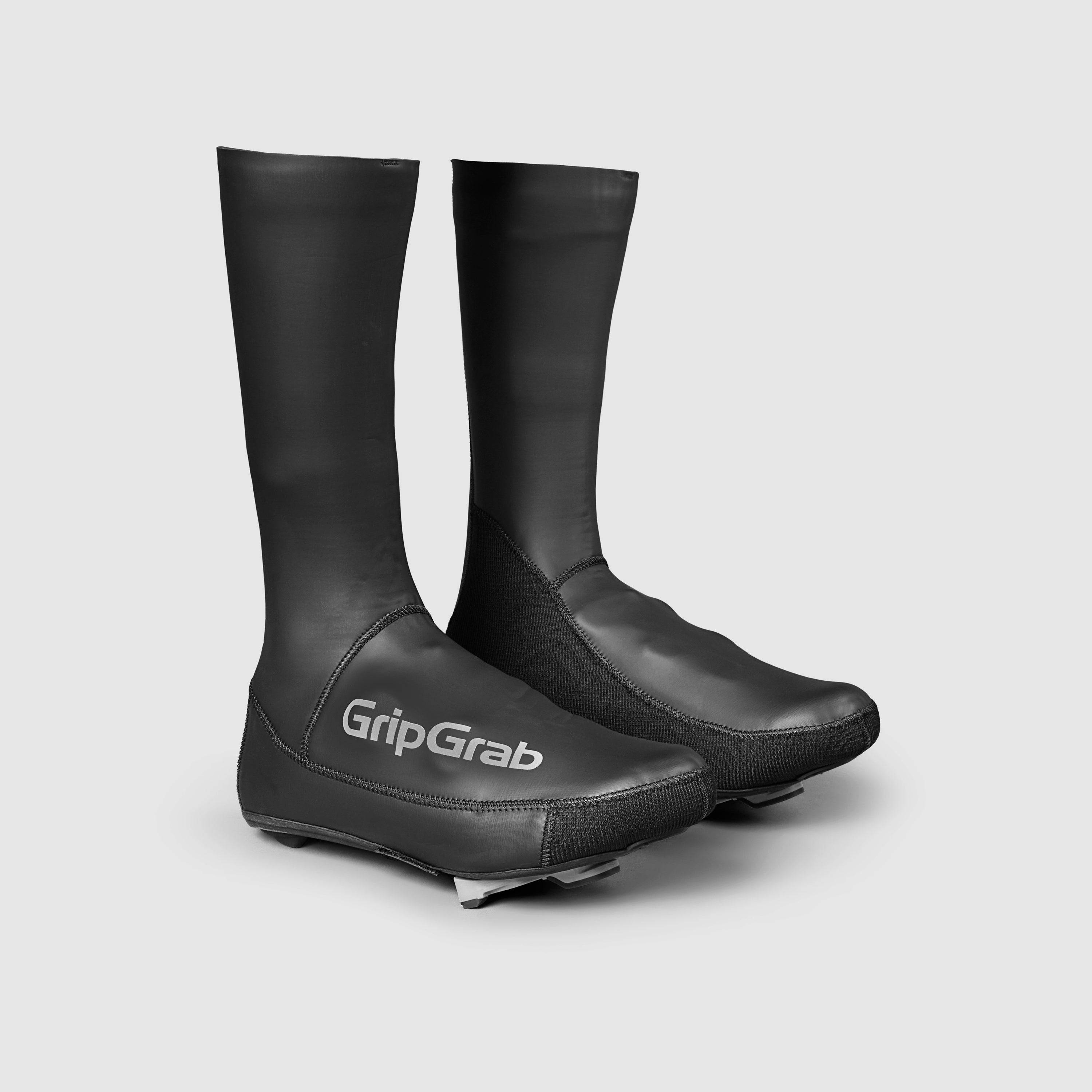 AquaShield Waterproof Winter Road Shoe Covers - Black / S (38/39)