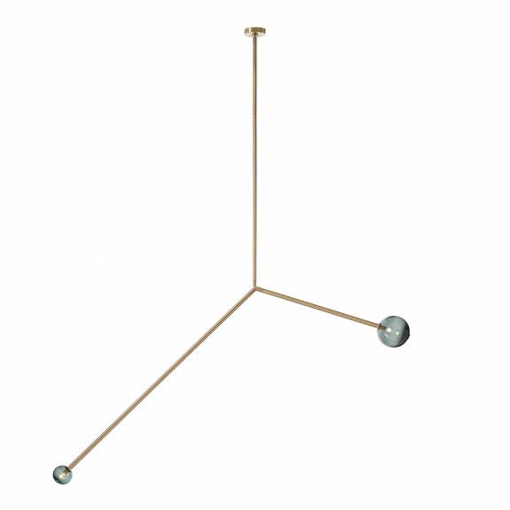 Angle 1.0 Pendel Brushed Brass/Smoke Dipped