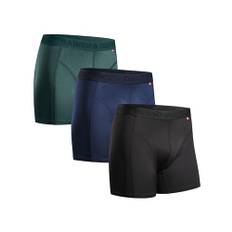 DANISH ENDURANCE Sportkalsonger för män, Med vanliga eller långa ben, 3 Pack Flerfärgad (1xSvart, 1xBlå, 1xGrön) S