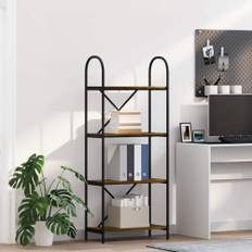 Hyllsystem Rökfärgad ek 60 x 30 x 146 cm Konstruerat trä