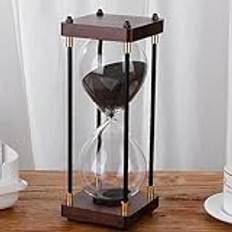 Kamanan 30 min timglas – dekorativt glas timglas med gyllene sidostöd, svart – perfekt för vardagsrum, soffbord, skolspel, bred tillämpning