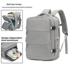 40x20x25cm Ryan Air Handbagage Reseryggsäck för män/kvinnor 14&#34; laptop-ryggsäck för skolan, utomhus, resor, kontor, lämplig för lågstadiet, mellanstad - Grå