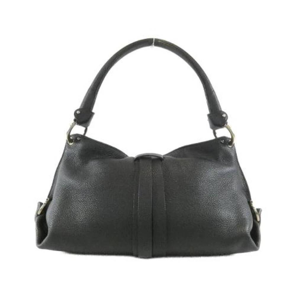 Salvatore Ferragamo Pre-owned Pre-owned Læder Skuldertaske - Vintage - Dame - Sort - ONE SIZE - Uld