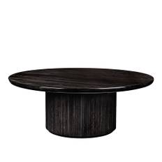 Gubi - Moon Coffee Table Wood Top 120 cm - Sofaborde - Space Copenhagen - Brun,Sort - Træ