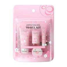 LAIKOU Japan Sakura Skin Care Travel set 4 st Rengöring, Toner, Cream, Essence 4-travel kit