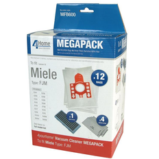 Miele FJM HA30 Megapack. Uoriginalt. 12 støvsugerposer + 4 motorfiltre + HEPA filter. MFB600