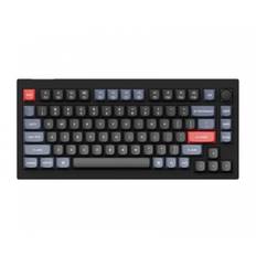 Keychron V1 75% Tastatur Knob Version RGB Hotswap [K Pro Red] - Sort