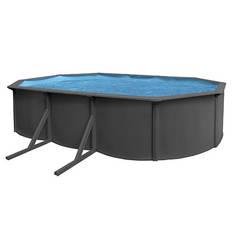 Basic Pool Oval 610 x 360 x 120 cm, Anthracite Grey