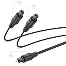 MEIRIYFA Digital optisk splitter adapterkabel 1 i 2 out, 1 m Toslink Digital Fiber Optic Audio Splitter 1 kontakt ingång 2 kontakter, utgång för hemmabio, DVD-spelare, TV (1 kontakt till 2 kontakter)