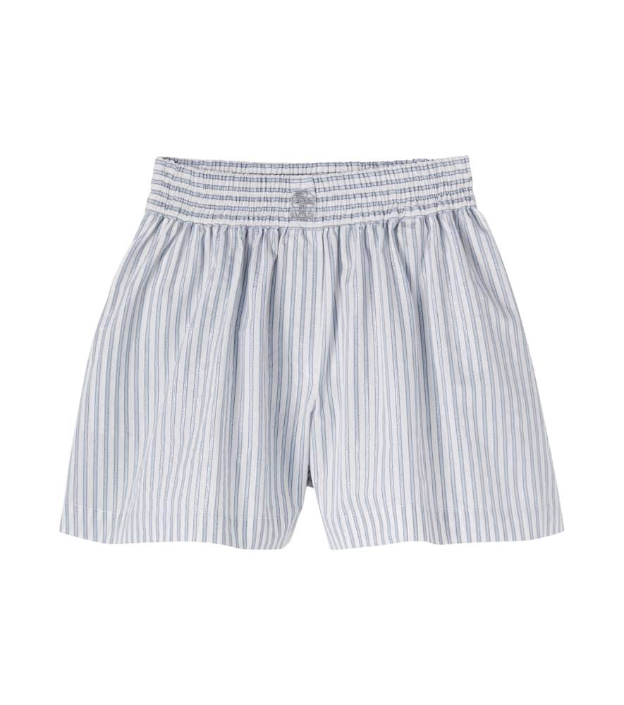 Brunello Cucinelli Kids Striped cotton-blend shorts