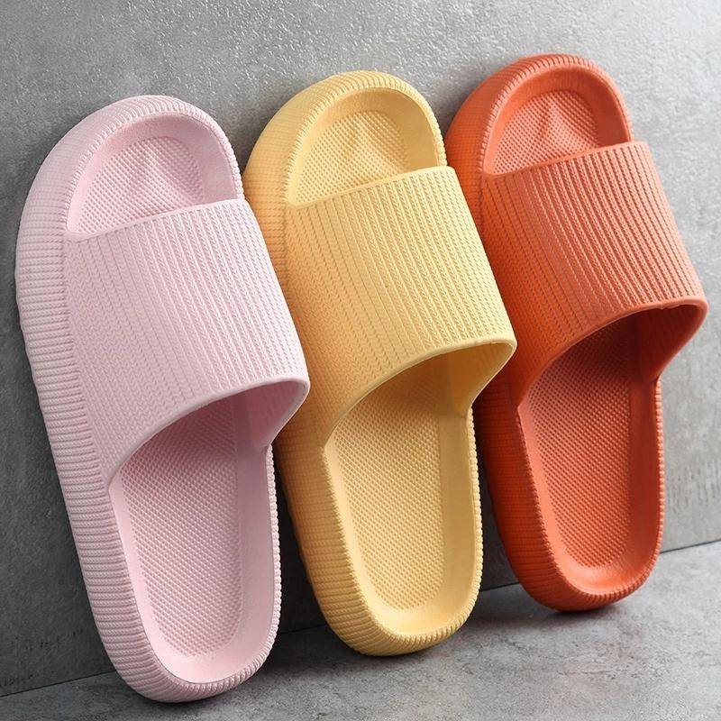 mode Tjock Plattform Badrum Hemma Tofflor Kvinnor Mode Mjuk Sula EVA Inomhus Tofflor Kvinna Sandaler 2024 Sommar Halkfria Flip Flops cm