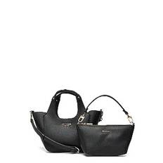 GUESS HELINA MINI TOTE - Axelremsväskor - BLACK / black
