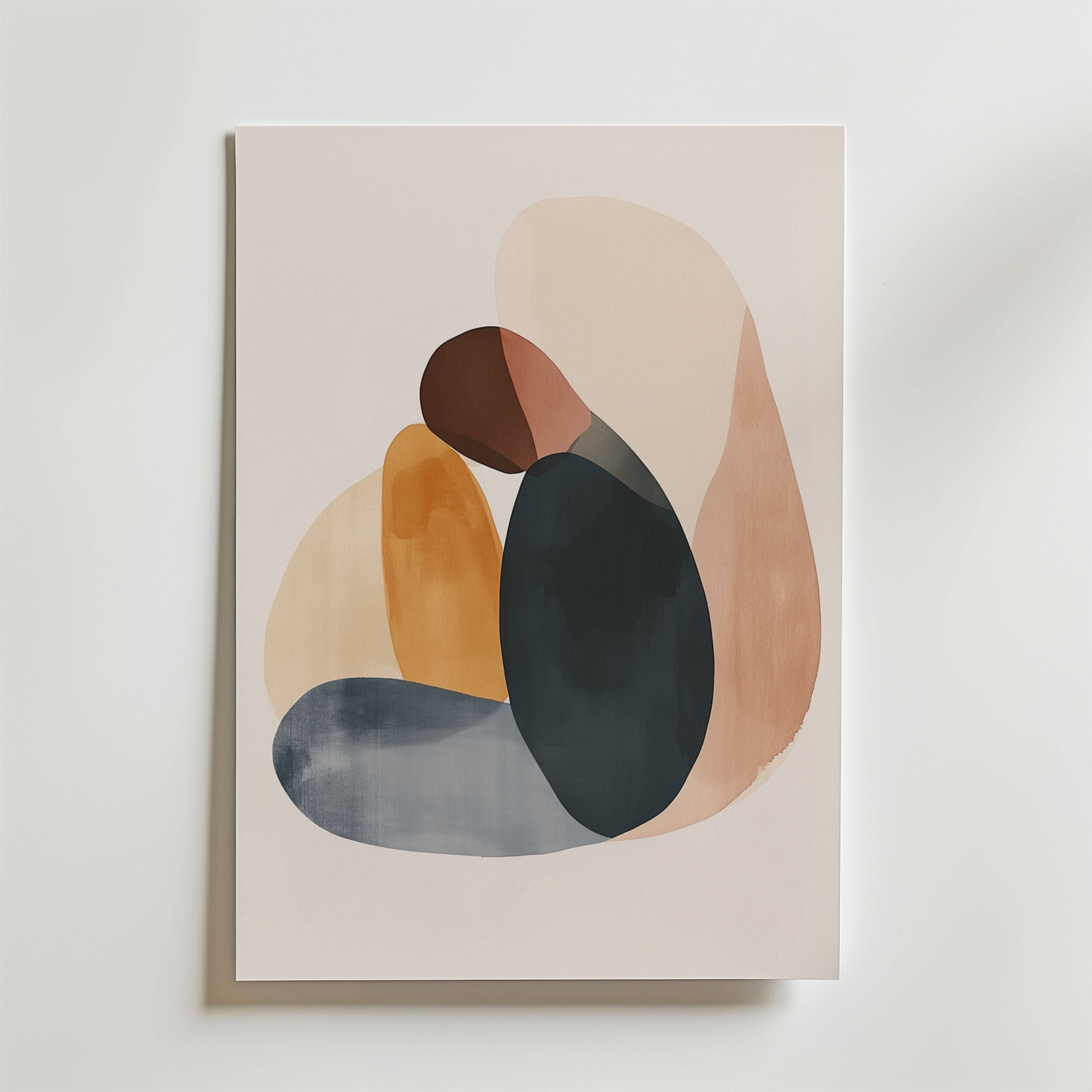 Abstract Embrace Poster - Premium Canvas 21x30 cm