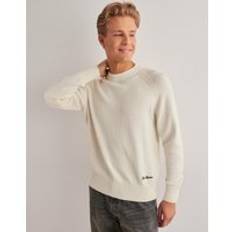 Les Deux Brad Roundneck Knit Stickade tr&#xF6;jor Vit