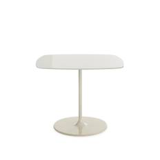 Kartell - Thierry Table Low, White - Små borde og sideborde - Piero Lissoni - Hvid - Glas/Metal