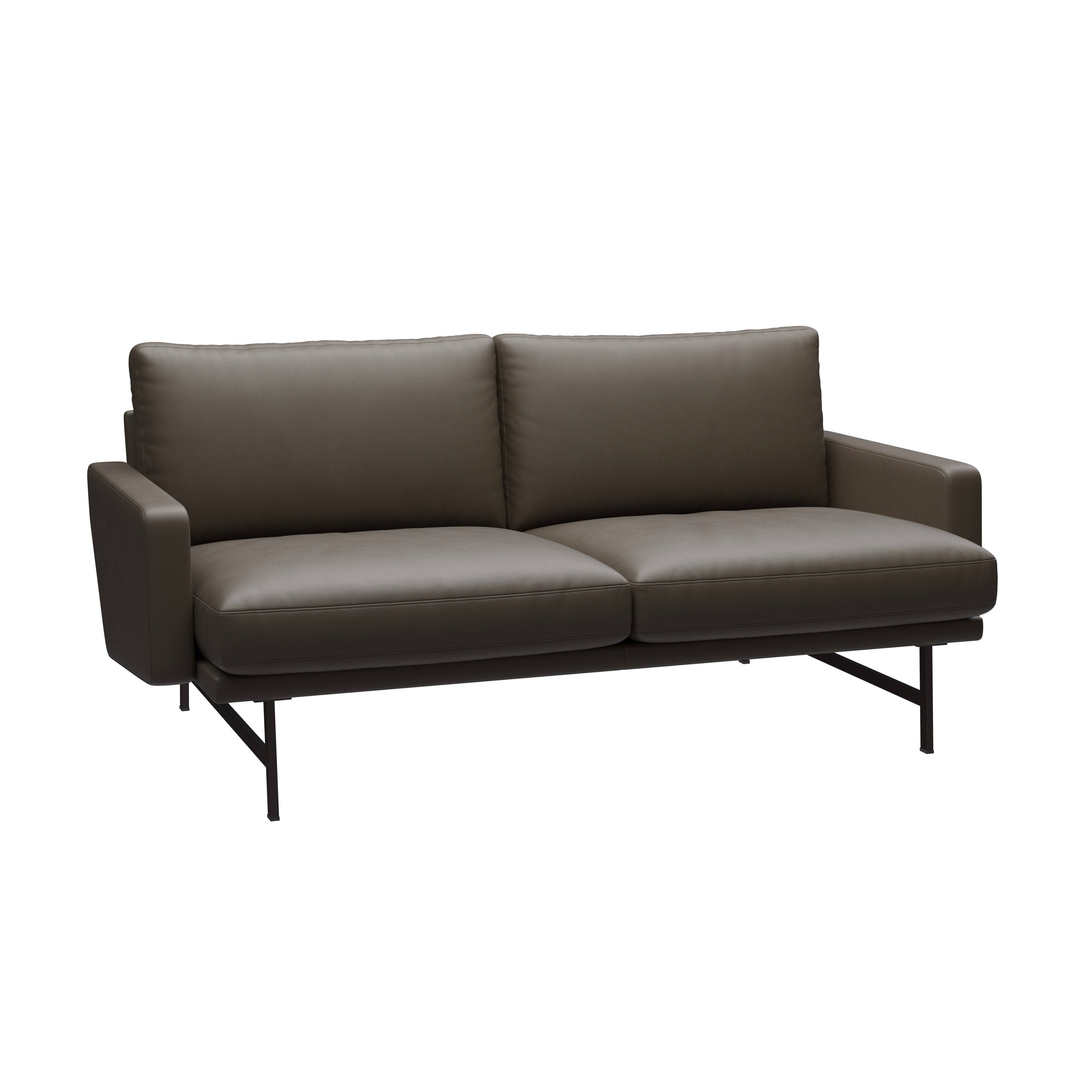 Lissoni Sofa, 2 pers. 168 cm fra Fritz Hansen Christianshavn / Black - Jacobsen Plus