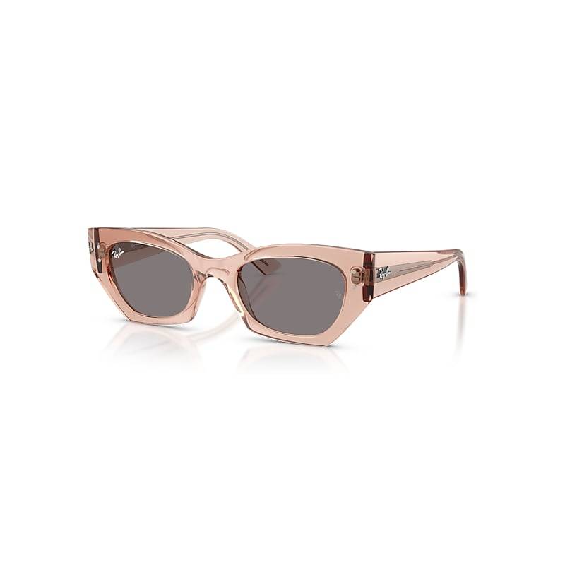 Ray-Ban ZENA BIO-BASED Solglasögon Genomskinlig rosa Montura Brun Lentes 52-22
