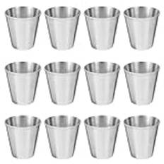 DOITOOL 12-Pack Snapskoppar I Rostfritt Stål Rostfritt Stål Snapsglas Metall Snapsglas Dricksglas Okrossbara Metall Shooters För Bar Hemma Restaurang (1 Ounce/30 Ml)