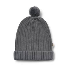 Wheat beanie Alphie - Stormy blue