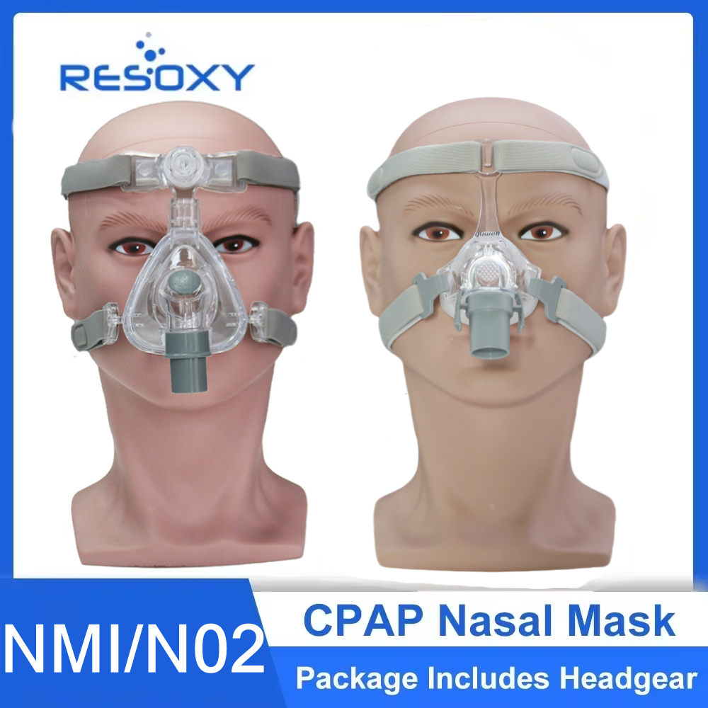 Resoxy CPAP Nasal Mask with Adjustable Headgear Silicon Gel  Cushions for Sleep Apnea APAP CPAP OSAHS Anti Snoring People