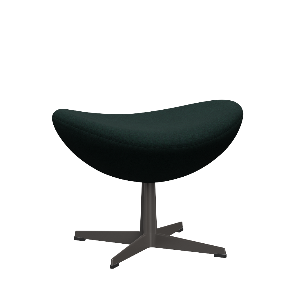 3127 Fodskammel til Ægget, stel i warm graphite af Arne Jacobsen Christianshavn - 1161 Dark Green - Jacobsen Plus