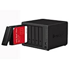 Synology DS1522+ 8GB NAS 10TB (5X 2TB) WD Red Plus, svart