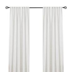 Kristina Vit 2x135x250 cm Linnegardin-look 2-Pack