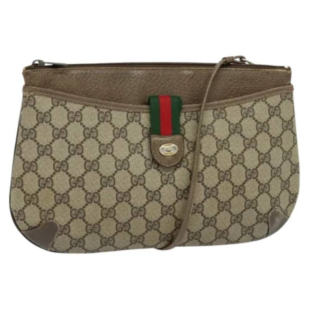 Gucci Vintage Pre-owned Laeder gucci-tasker - Vintage - Dame - Beige - ONE SIZE - Uld