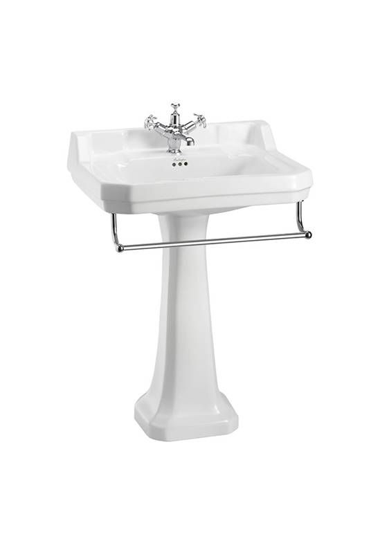 Burlington tvättställ edwardian med handduksstång & standardpiedestal