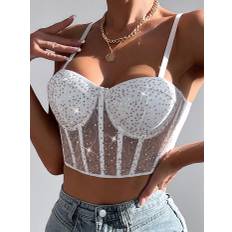 Frauen Sexy Buckle Stil Bügel Dessous Pailletten Gepolstertes