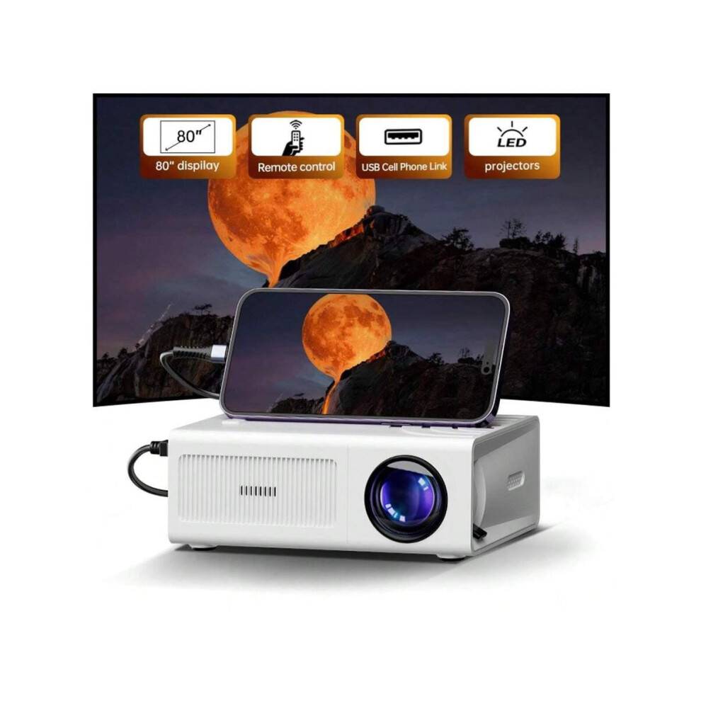 Miniprojektor med USB SD HDTV og indbygget højttaler