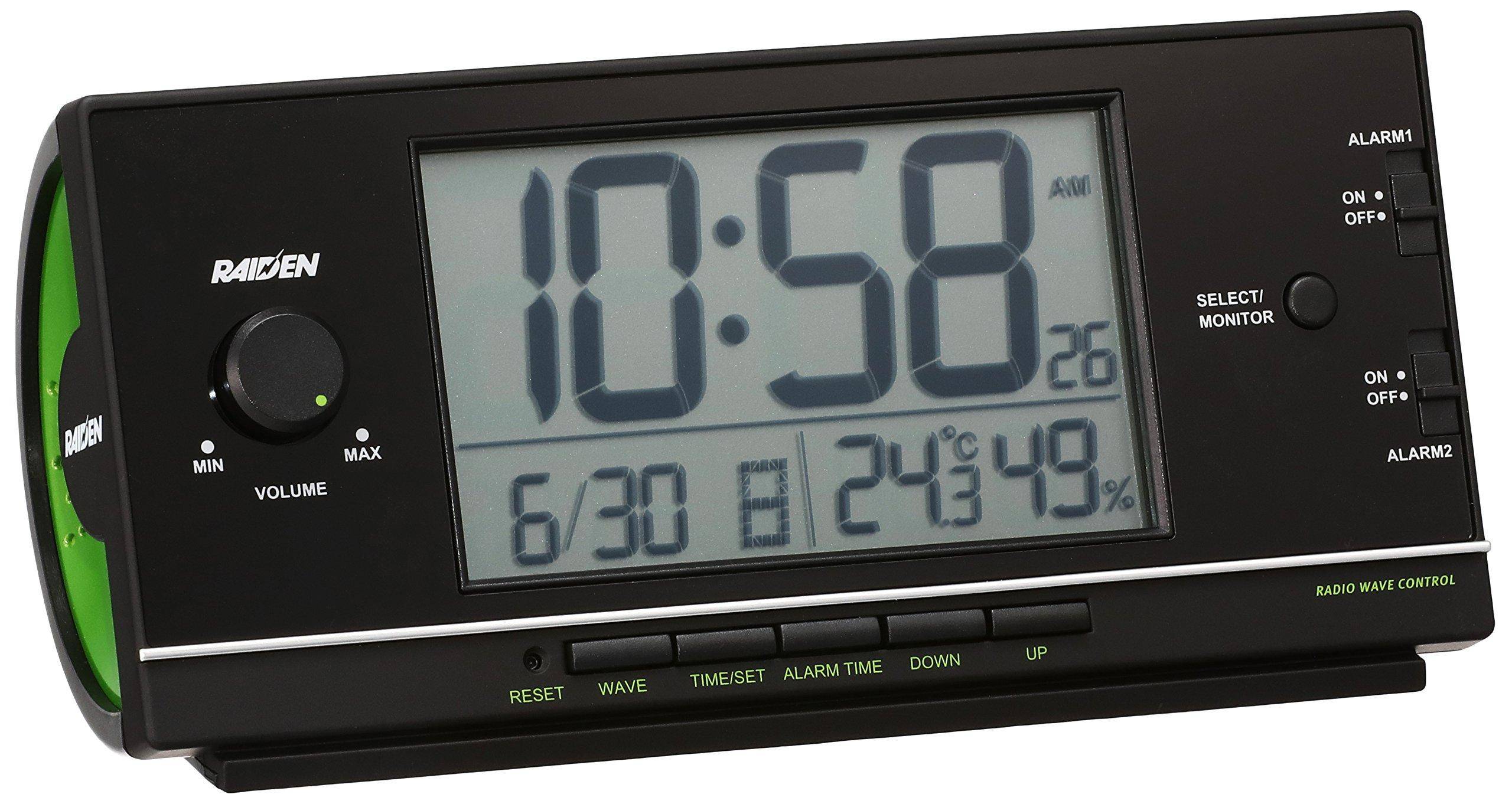 Seiko Clock Digital Alarm Loud PYXIS NR534K SEIKO Radio-Controlled Clock, Sound, RAIDEN, Black,