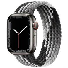 Apple Watch Armband (Elastiskt) 42mm/44mm/45mm/49mm Svart/Vit L