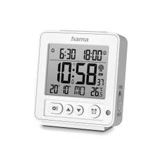 HAMA digitalt vækkeur "Rhodes" DCF Hvid