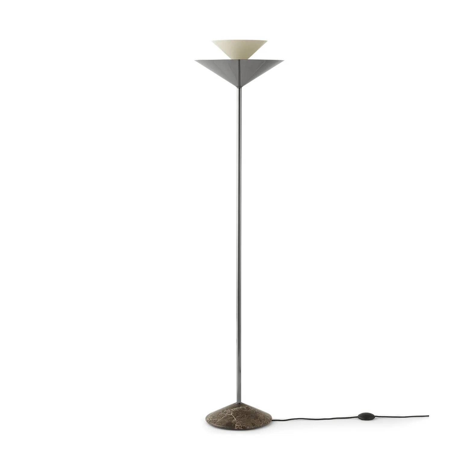 &Tradition Gio LN 28 golvlampa Mörk krom, marmo