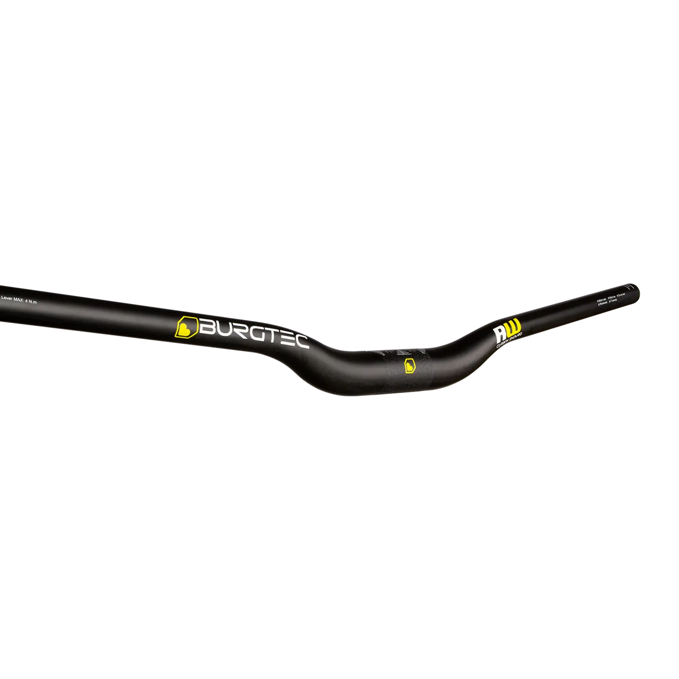 Burgtec Ride Wide Carbon Enduro Handlebar 20MM RISE 35MM CLAMP.