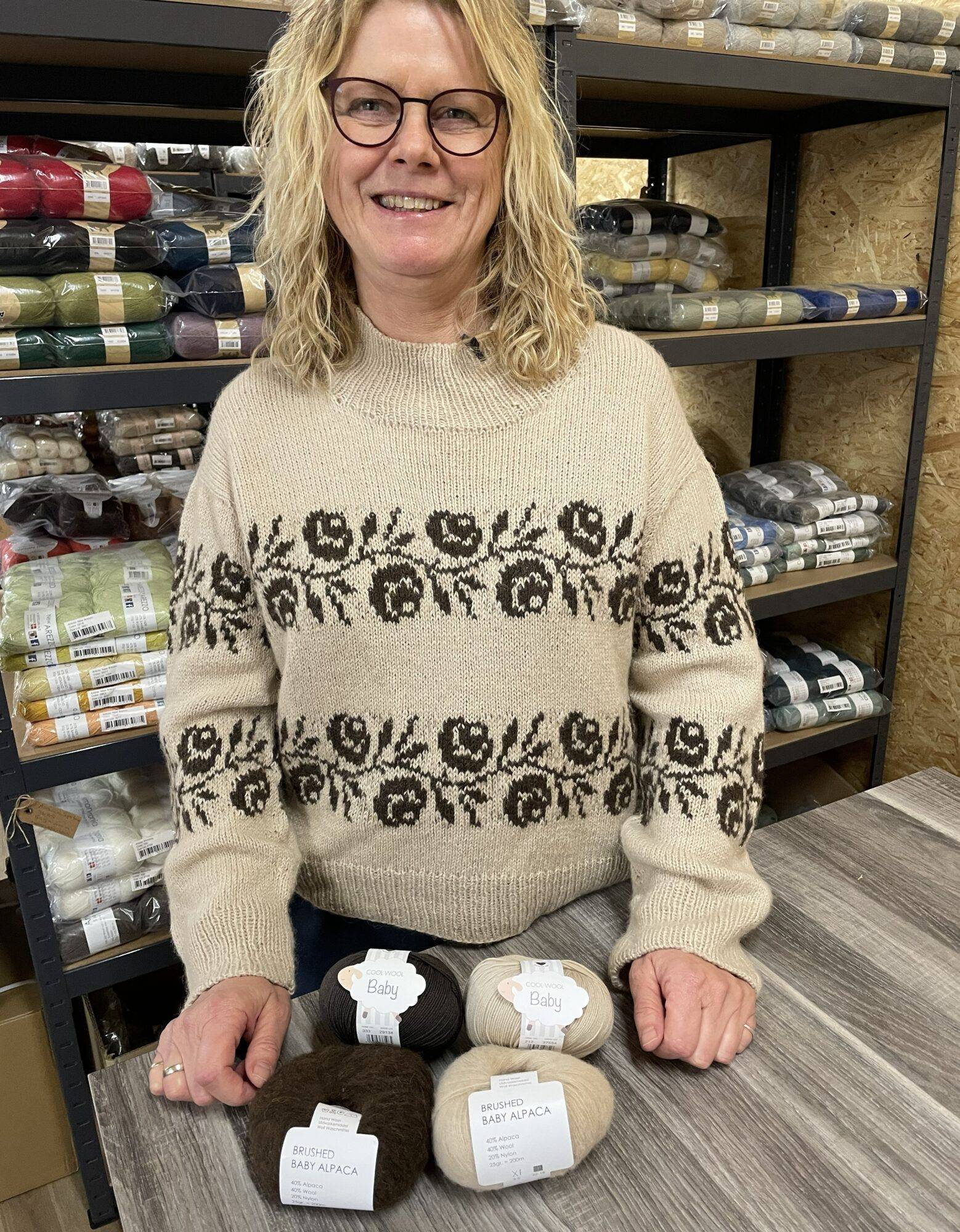 Garnpakke "Rosie Sweater" Lene Holme Samsøe / Le Knit Str. M-4XL