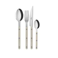 Sabre Paris - Bistrot Shiny Solid / 24 Pieces Cutlery Set / Light Kaki - Bestiksæt