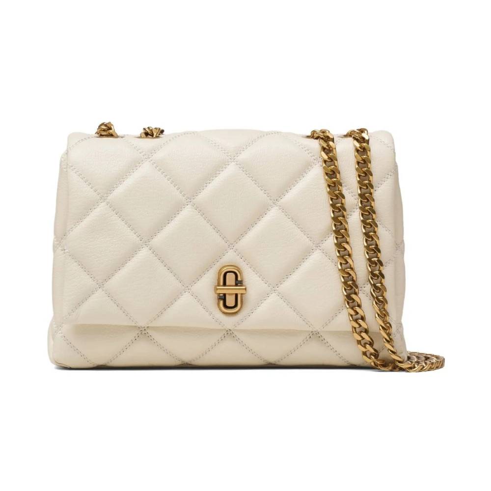 Marc Jacobs Quilted Slim Dual Convertible Skuldertaske - Tasker - Dame - Hvid - ONE SIZE - Uld