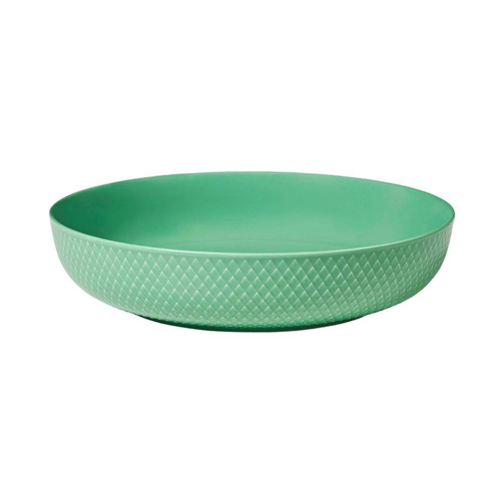 Lyngby Porcelæn Rhombe Färg Serveringsskål Ø28,5 cm Grön