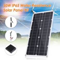 50w solpanel usb 12v monokristallin cell +10-50a sol laddningsregulator för batteriladdare med batteriklämma - 50w solpaneler