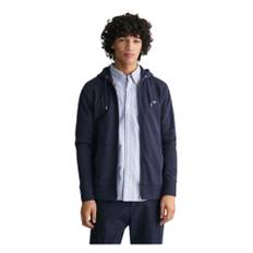 Gant, Sweatshirts & Hoodies, Herr, XL, Bomull, Zip-through Hoodie - blue (XL)