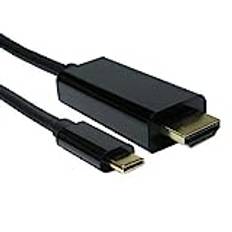 RS PRO USB-kabel, USB C/HDMI, 5 m USB 3.1 svart