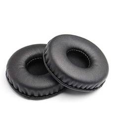 Seninhi 3 inch 75mm Ear Pads Earphone Pads Soft Leather Headphone Ear Pads Cushion Pads Fits Most Headphone AKG HifiMan ATH Philips Fostex Sony Beats svart